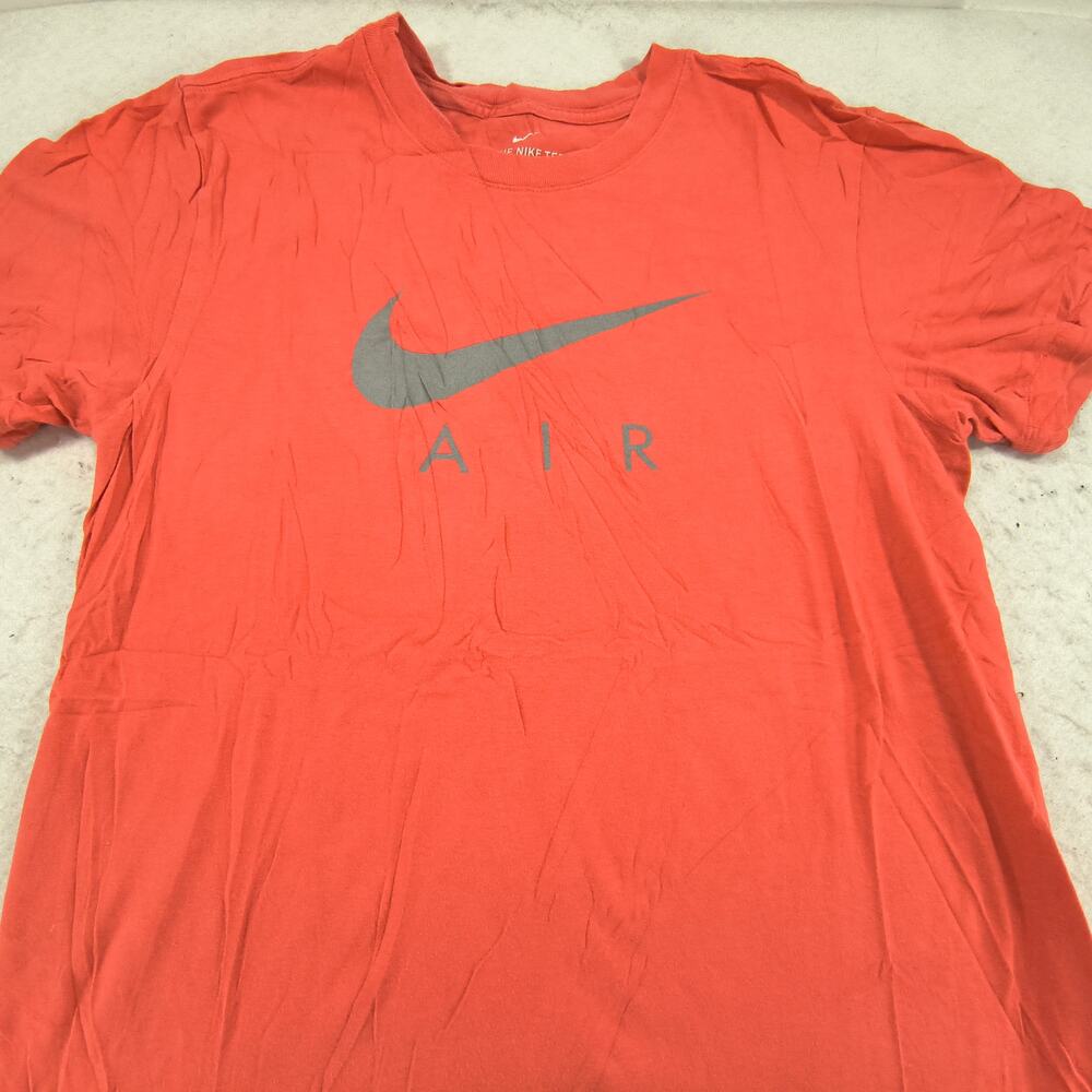 Nike Tee Air Casual Short Sleeve Crew Neck Shirt Mens Size Small S Orange Gray